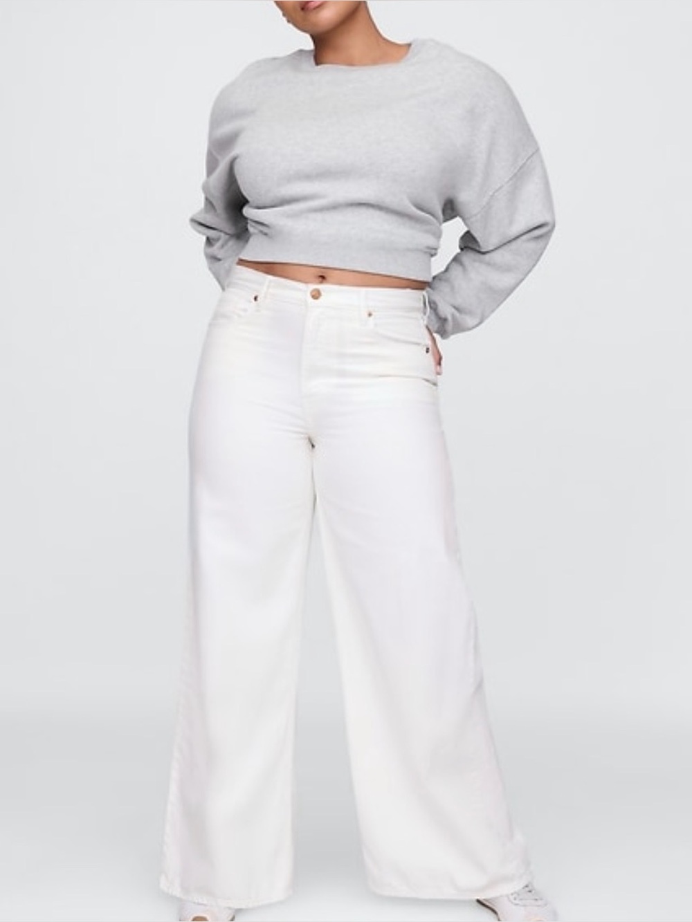 GAP White Wide Leg Jeans